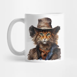 Orange Cat Cowboy Mug